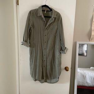 Free People corduroy shirt dress